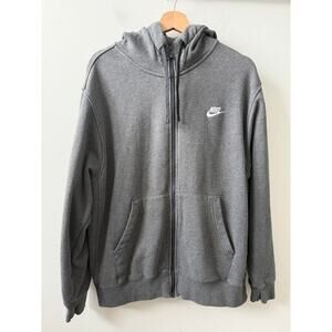 Nike gray zip up sweatshirt men's size L